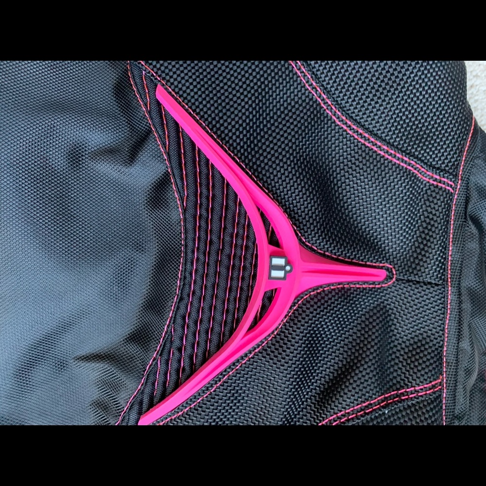 Icon motorcycle jacket with padding, size L, pink and black - Picture 12 of 16